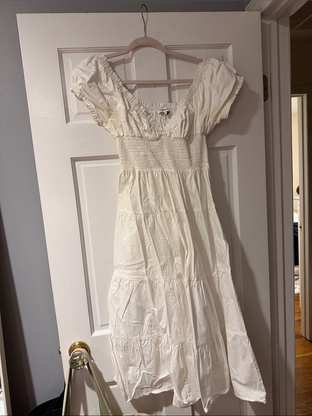 WeWoreWhat Cream Puff-Sleeve Maxi Dress